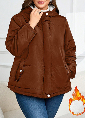 Коричнева зимня куртка SHEIN