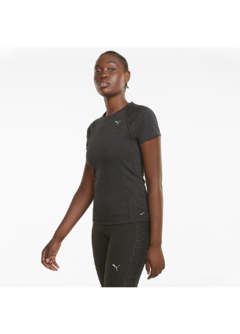 Чорна всесезон футболка wool short sleeve women's running tee Puma