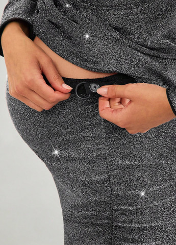 Темно-серый демисезонный комплект (блузка, юбка для беременных) SHEIN