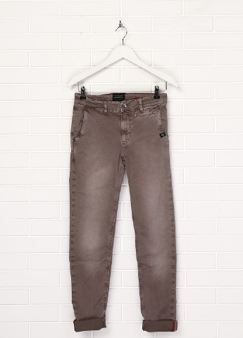 Темно-бежевые джинсовые демисезонные со средней талией брюки Loft
