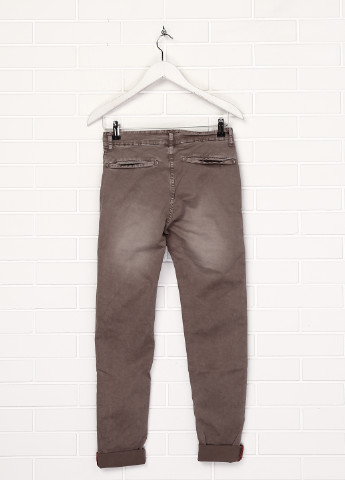 Темно-бежевые джинсовые демисезонные со средней талией брюки Loft