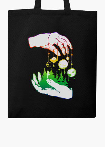 Еко сумка шоппер чорна Мистецтво (Art) (9227-2843-BK-1) Еко сумка шоппер чорна 41*35 см MobiPrint (221682932)