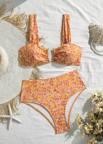 Комбинированный летний купальник (лиф, трусики) раздельный SHEIN