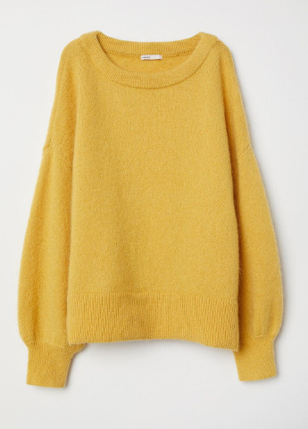 Жовтий зимовий светр H&M