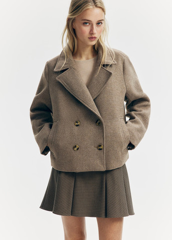Світло-бежеве демісезонне Пальто двобортне H&M