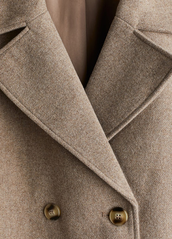 Світло-бежеве демісезонне Пальто двобортне H&M