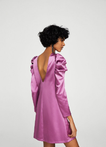 Фиолетовое вечернее платье Mango однотонное