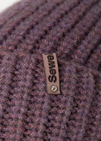Комплект (шапка, шарф-снуд) Sewel шапка + шарф-снуд однотонні світло-фіолетові кежуали трикотаж