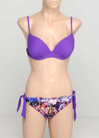 Фиолетовый летний купальник (лиф, трусики) пуш-ап Rivage Line