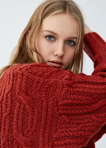 Терракотовый демисезонный джемпер джемпер Pull & Bear