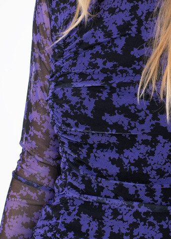 Фиолетовое кэжуал платье футляр Tom Tailor с рисунком