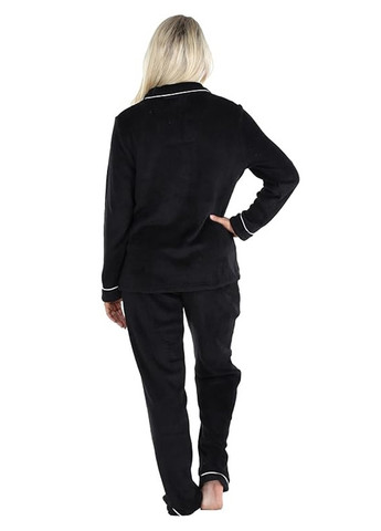 Чорна всесезон піжама (сорочка, штани) сорочка + брюки Frankie & Johnny