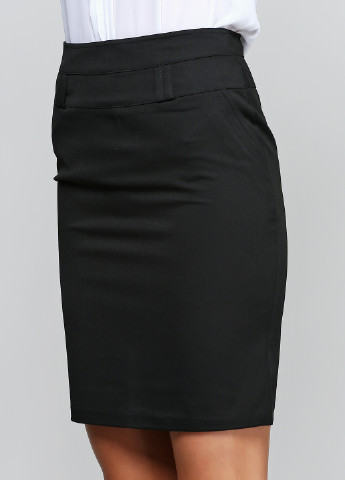 Черная офисная однотонная юбка S&L мини