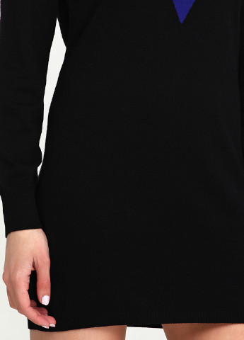 Черное кэжуал платье Yuka однотонное