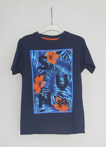 Темно-синяя летняя футболка Sundek