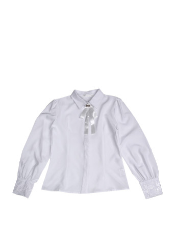 Блуза Sasha однотонна біла кежуал
