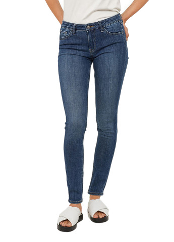 Джинси H&M скінні однотонні сині джинсові бавовна