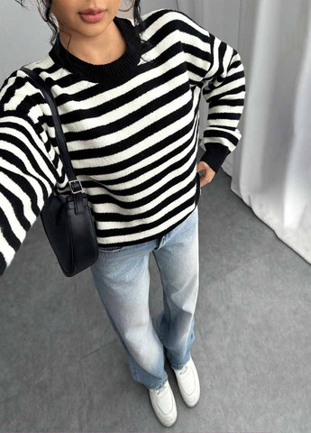 Чорно-білий демісезонний джемпер джемпер SHEIN