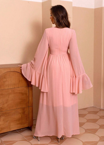 Світло-рожева святковий, вечірня сукня кльош SHEIN однотонна