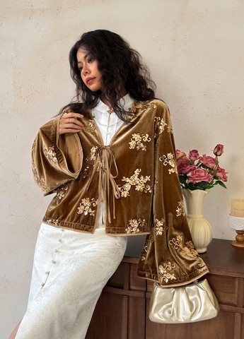 Коричневая блуза SHEIN