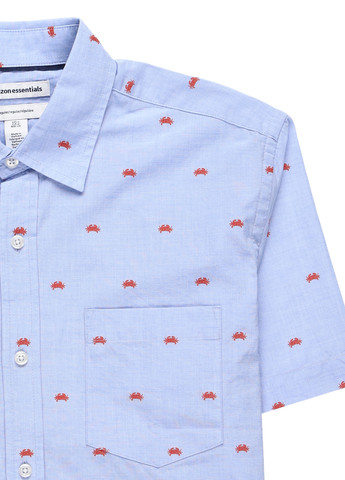 Голубой кэжуал рубашка с рисунком Amazon