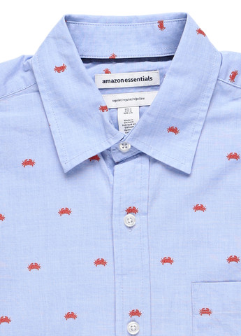 Голубой кэжуал рубашка с рисунком Amazon