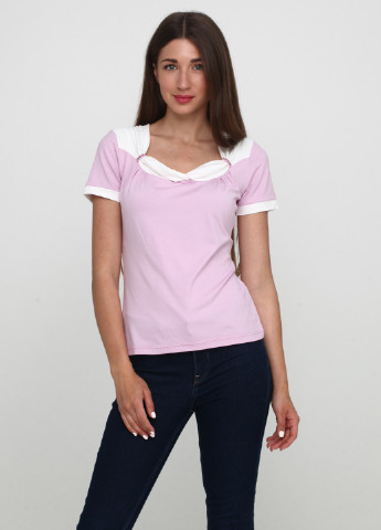 Светло-розовая летняя футболка Mariya