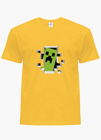 Жовта демісезонна футболка дитяча майнкрафт (minecraft) (9224-1709) MobiPrint