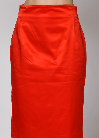 Красная кэжуал однотонная юбка Smile миди