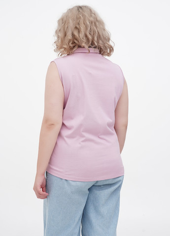 Светло-лиловая кэжуал рубашка однотонная Collection L
