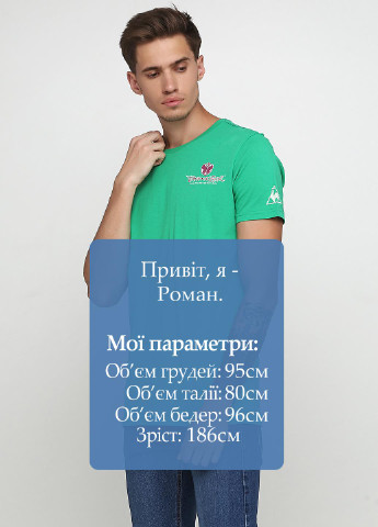 Зеленая футболка Le Coq Sportif