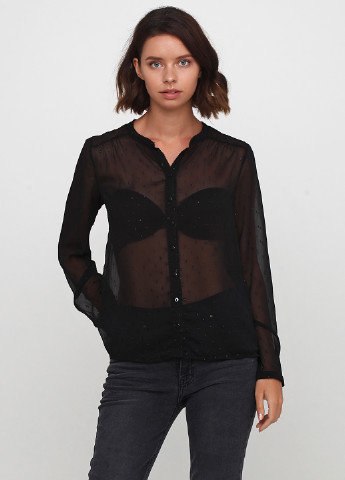 Черная демисезонная блуза Etam