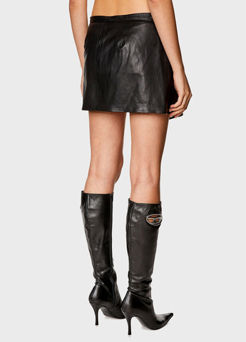 Черная кэжуал однотонная юбка Diesel на запах