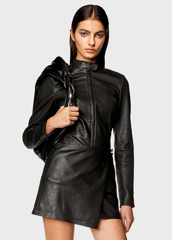 Черная кэжуал однотонная юбка Diesel на запах