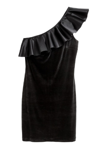 Чорна сукня H&M однотонна