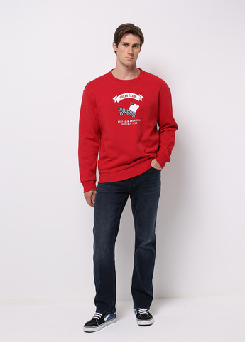 Красный свитшот Colin's надпись без декора (368131077)