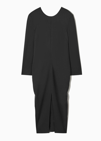 Чорна сукня з вовною Cos однотонна