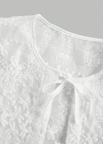 Белая блуза с баской SHEIN