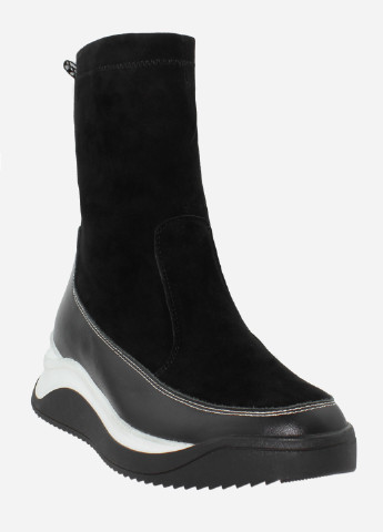 Зимние ботинки re2688 черный El passo из натуральной замши