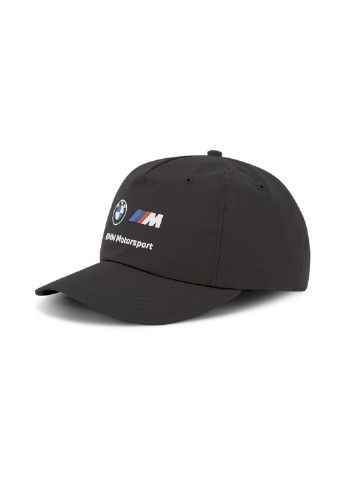 Кепка BMW M Motorsport Heritage Baseball Cap Puma однотонная чёрная спортивная хлопок, нейлон