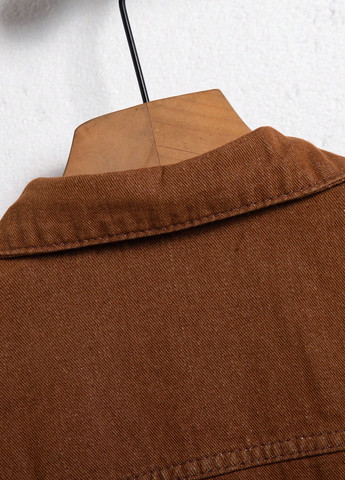 Коричневая демисезонная куртка куртка-пиджак SHEIN