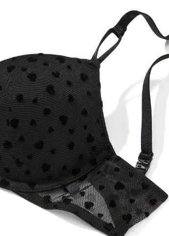 Черный демисезонный комплект (бюстгальтер, трусики) Victoria's Secret