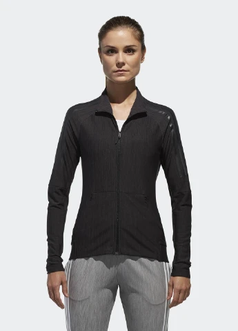 Черная демисезонная куртка adidas