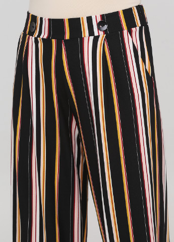 Черные кэжуал демисезонные прямые, укороченные брюки Jennyfer