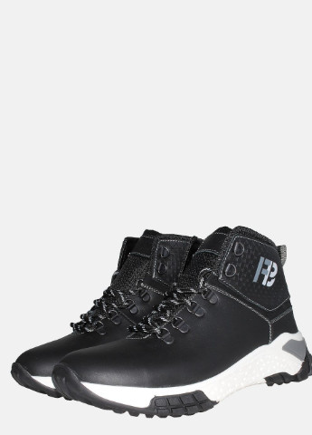 Черные зимние ботинки 820винт ч(б ) черный Fabiani