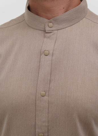 Бежевая классическая рубашка однотонная Trend Collection