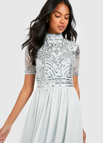 Серое платье Boohoo