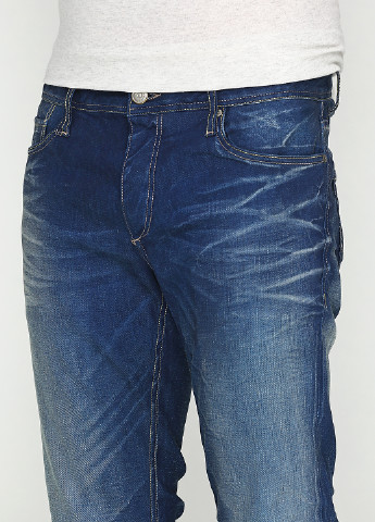Синие демисезонные со средней талией джинсы Jack & Jones