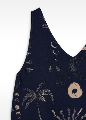 Черное кэжуал платье а-силуэт Parfois с рисунком