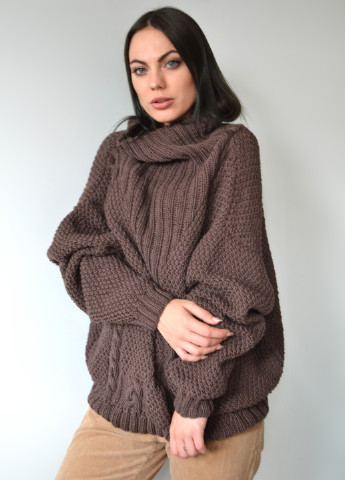 Коричневый зимний свитер Keslove